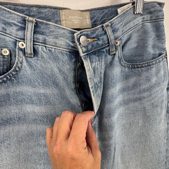 Everlane Medium Wash Button Fly The 90s Cheeky Jean Organic Cotton 25R - Picture 6 of 9